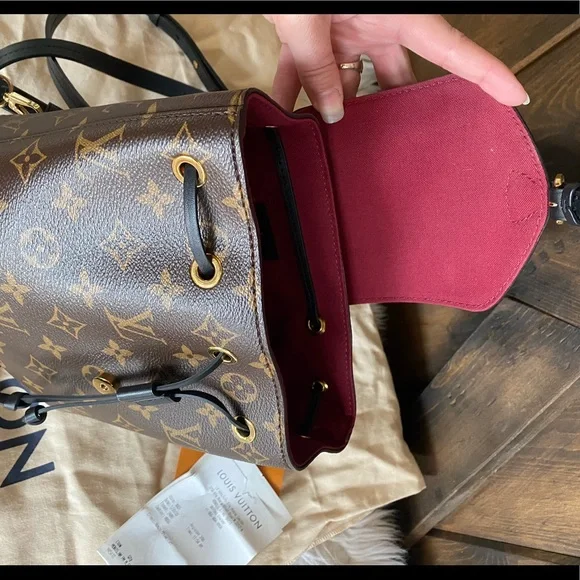 TRADED💝Louis Vuitton Montsouris Backpack BB monogram black noir purse - Picture 4 of 12